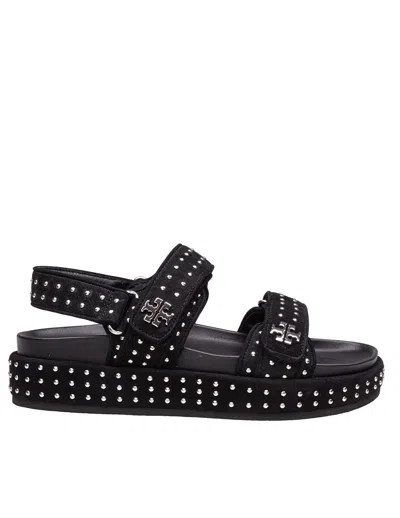Tory Burch Kira Studded Suede Sports Sandals In Multicolor