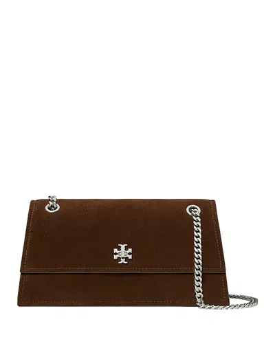 TORY BURCH KIRA TURNLOCK SUEDE SHOULDER BAG