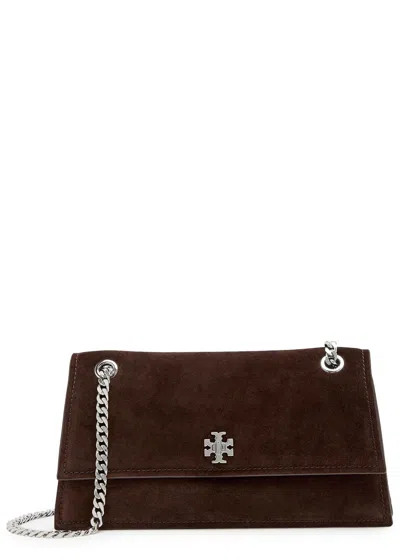 Tory Burch Kira Suede Shoulder Bag In Brown