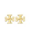 Tory Burch Kira T Monogram Stud Earrings In Gold
