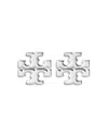 Tory Burch Kira T Monogram Stud Earrings In Silver