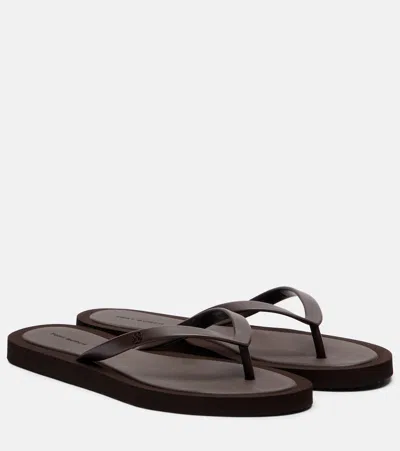 Tory Burch Kira T Monogram Thong Sandals In Brown