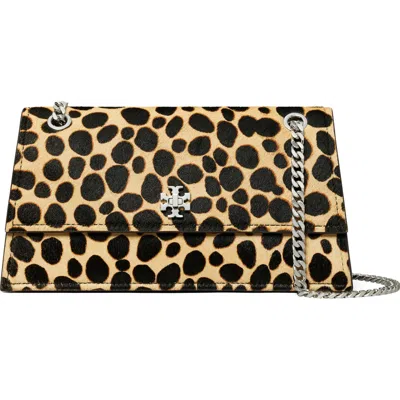 Tory Burch Kira Turnlock Genuine Calf Hair Convertible Shoulder Bag In Black