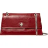Tory Burch Kira Turnlock Leather Convertible Shoulder Bag In Red