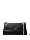 Tory Burch Kira Turnlock Leather Convertible Shoulder Bag In Black