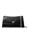 Tory Burch Kira Turnlock Leather Convertible Shoulder Bag In Black