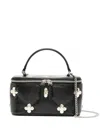 Tory Burch Kira Diamond Quilt Clover Vanity Case In Black