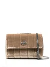 Tory Burch Quilted Velvet Chain Strap Shoulder Bag