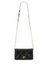 Tory Burch Kira Diamond Quilt Chain Wallet In Black