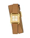 Tory Burch Kira Watch, 18mm X 18mm In Cream/brown