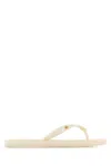 Tory Burch 'kira' White Flip Flops With Logoplaque In Tech Fabric Woman