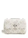 Tory Burch Kira Woven Canvas Small Convertible Shoulder Bag Crossbody Bags Beige