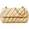 Tory Burch Kira Woven Raffia Convertible Shoulder Bag In Neutral