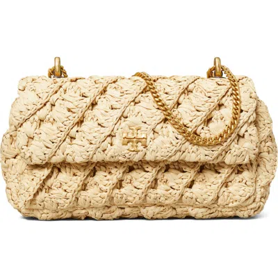 TORY BURCH TORY BURCH KIRA WOVEN RAFFIA CONVERTIBLE SHOULDER BAG