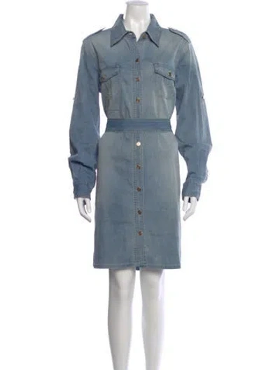 Pre-owned Tory Burch Knee-length Dress In Blue