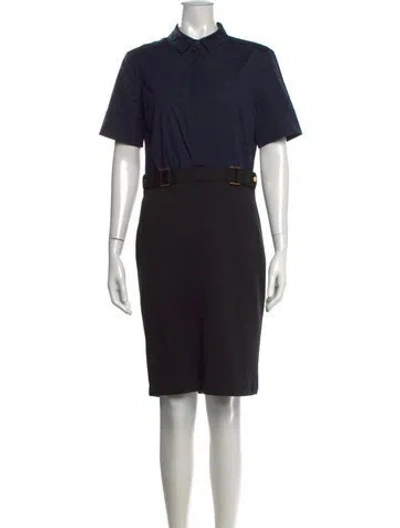 Pre-owned Tory Burch Knee-length Dress In Blue