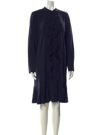 Pre-owned Tory Burch Knee-length Dress In Blue