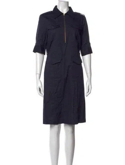 Pre-owned Tory Burch Knee-length Dress In Blue