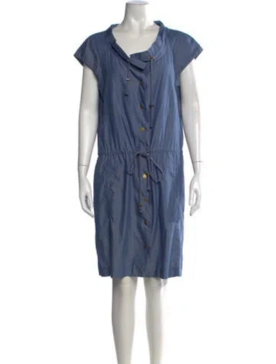 Pre-owned Tory Burch Knee-length Dress In Blue