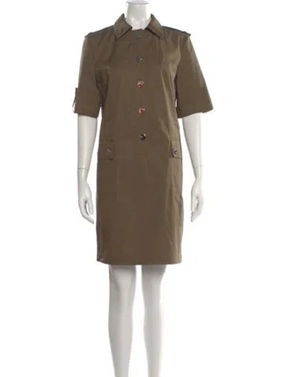 Pre-owned Tory Burch Knee-length Dress In Green