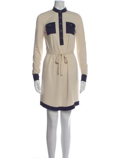 Pre-owned Tory Burch Knee-length Dress In Neutral
