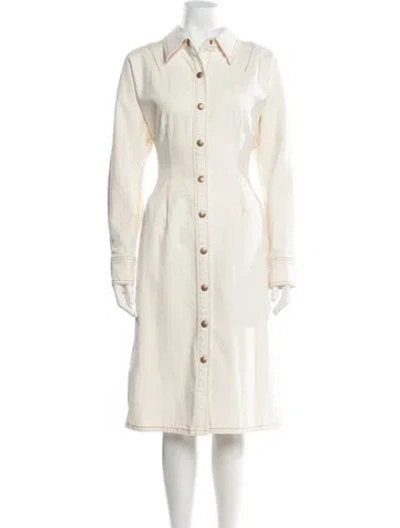 Pre-owned Tory Burch Knee-length Dress In Neutral