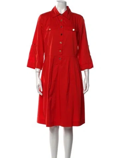 Pre-owned Tory Burch Knee-length Dress In Red