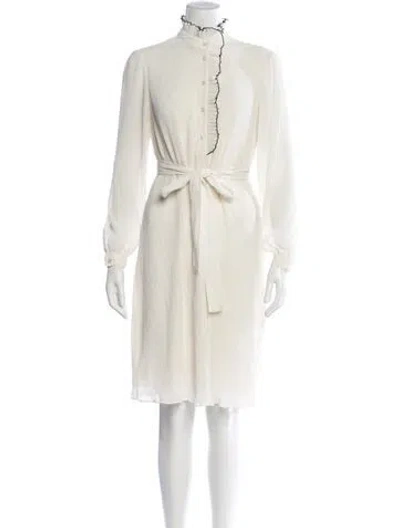 Pre-owned Tory Burch Knee-length Dress In White