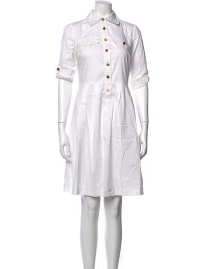 Pre-owned Tory Burch Knee-length Dress In White