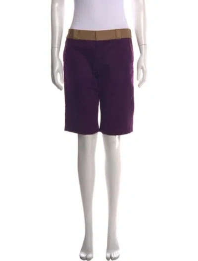 Pre-owned Tory Burch Knee-length Shorts In Purple