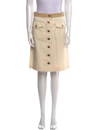 Pre-owned Tory Burch Knee-length Skirt In Neutral