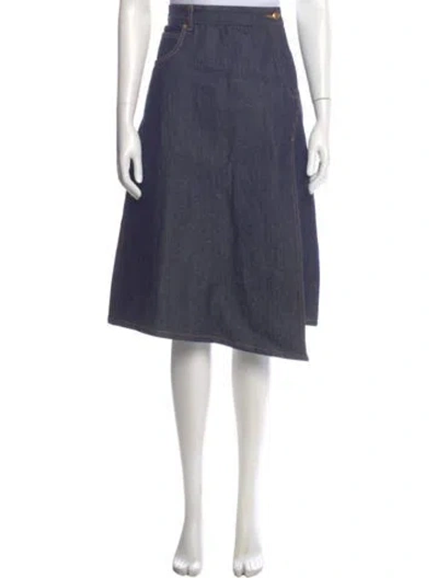 Pre-owned Tory Burch Knee-length Skirt W/ Tags In Blue
