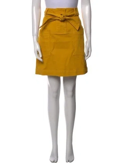 Pre-owned Tory Burch Knee-length Skirt In Yellow