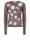 Tory Burch Floral-embroidered Knitted Top
