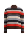 Tory Burch Merino Wool Turtleneck Sweater In Multi