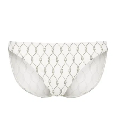TORY BURCH CELTIC KNOT-PRINT BIKINI BOTTOMS