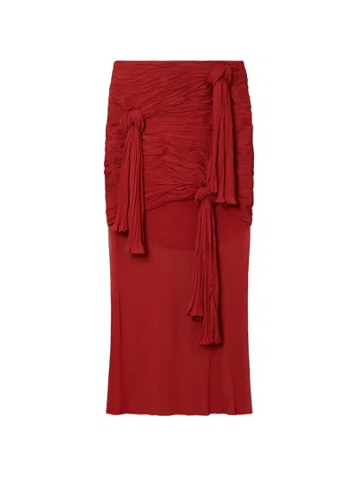 Tory Burch Knotted Skirt In Multi