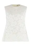 Tory Burch Coreded Lace Top In White