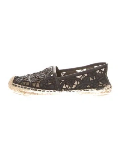 Pre-owned Tory Burch Lace Lace Pattern Espadrilles In Blue