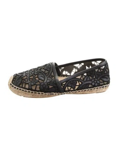Pre-owned Tory Burch Lace Lace Pattern Espadrilles In Blue