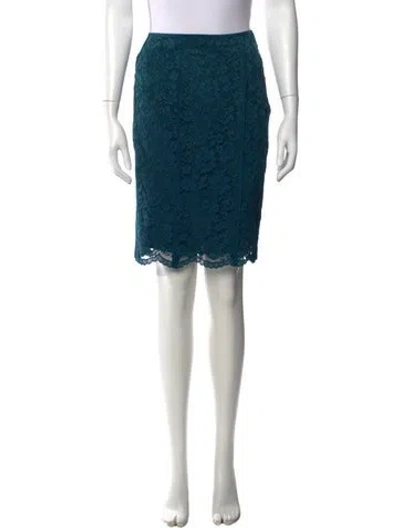 Pre-owned Tory Burch Lace Mini Skirt In Green