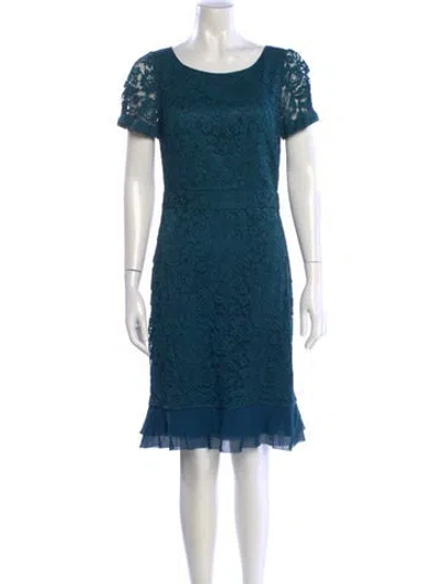Pre-owned Tory Burch Lace Pattern Knee-length Dress In Green
