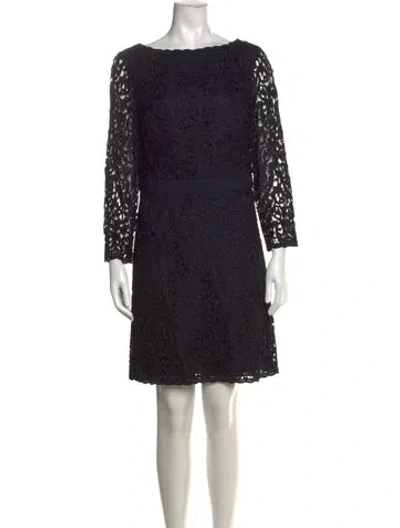 Pre-owned Tory Burch Lace Pattern Knee-length Dress W/ Tags In Blue