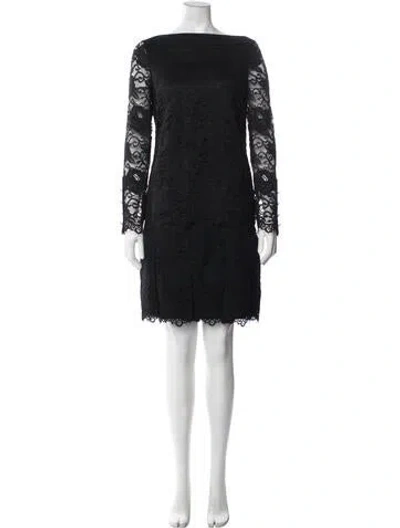 Pre-owned Tory Burch Lace Pattern Lace Trim Embellishment Skirt Set W/ Tags In Black