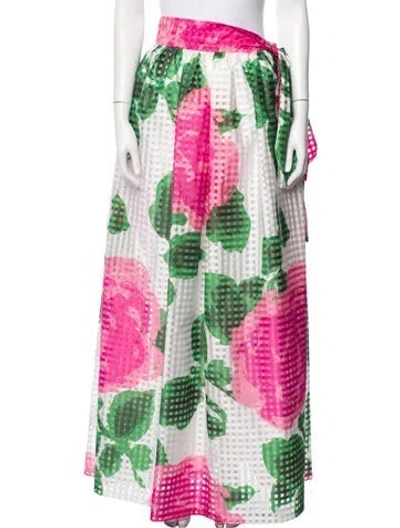 Pre-owned Tory Burch Lace Pattern Long Skirt W/ Tags In Green