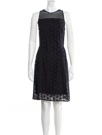 Pre-owned Tory Burch Lace Pattern Mini Dress W/ Tags In Blue