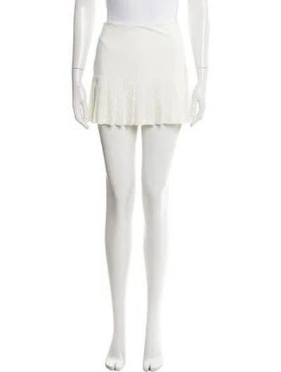Pre-owned Tory Burch Lace Pattern Mini Skirt W/ Tags In Neutrals