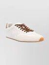 Tory Burch Lace-up Footwear Featuring Contrasting Heel In White