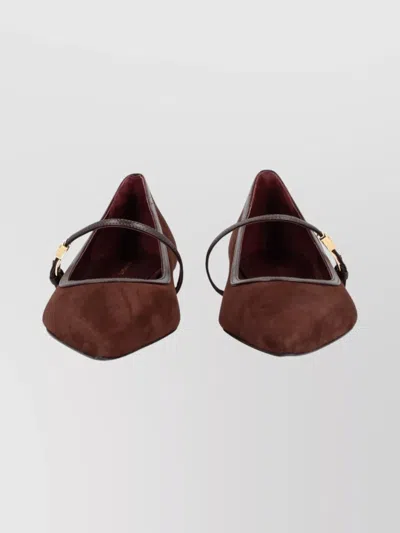 Tory Burch Lace-up Mary Jane Style Footwear In Brown