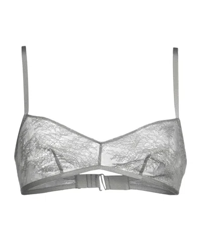 Tory Burch Lace Wireless Bra In Gray